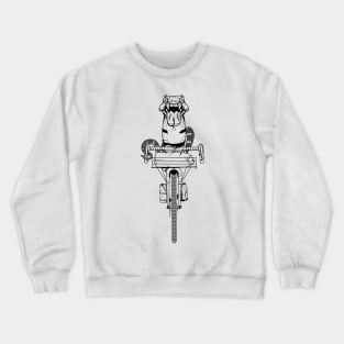 Snake on a gravel bike Crewneck Sweatshirt